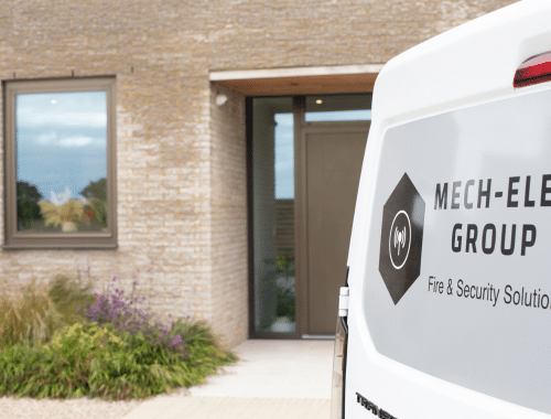 mech elec van outside house